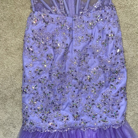 Strapless Lavender Prom Dress - Picture 12 of 16